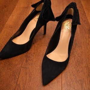 Vince Camuto Suede Black Heels